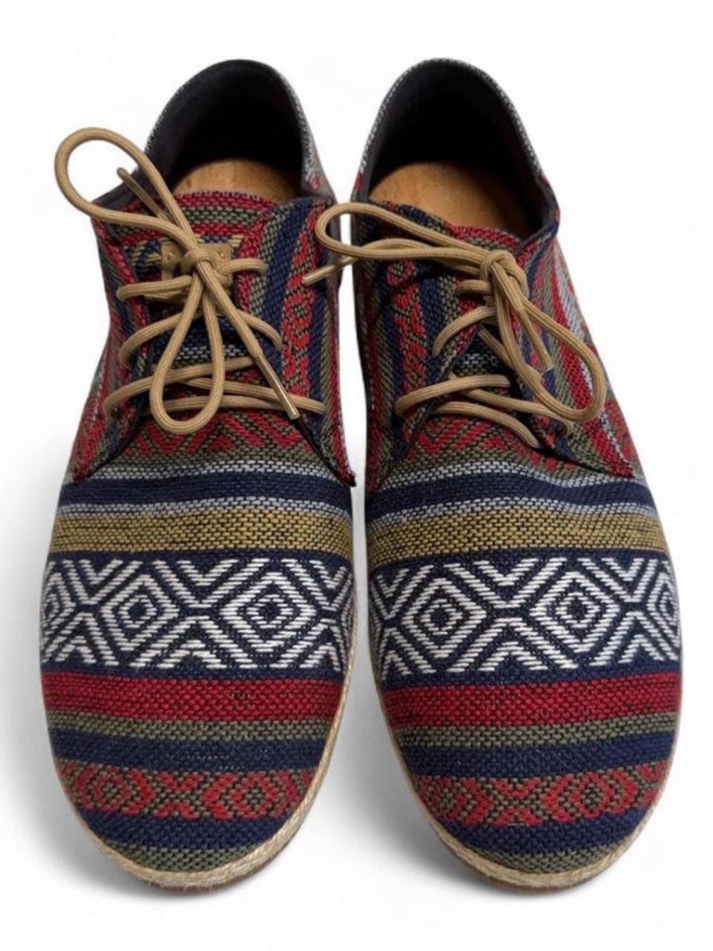 Patara Chiang Mai Nomad Derby Shoes Mens 10 Boho Indie Festival Summer Geometric